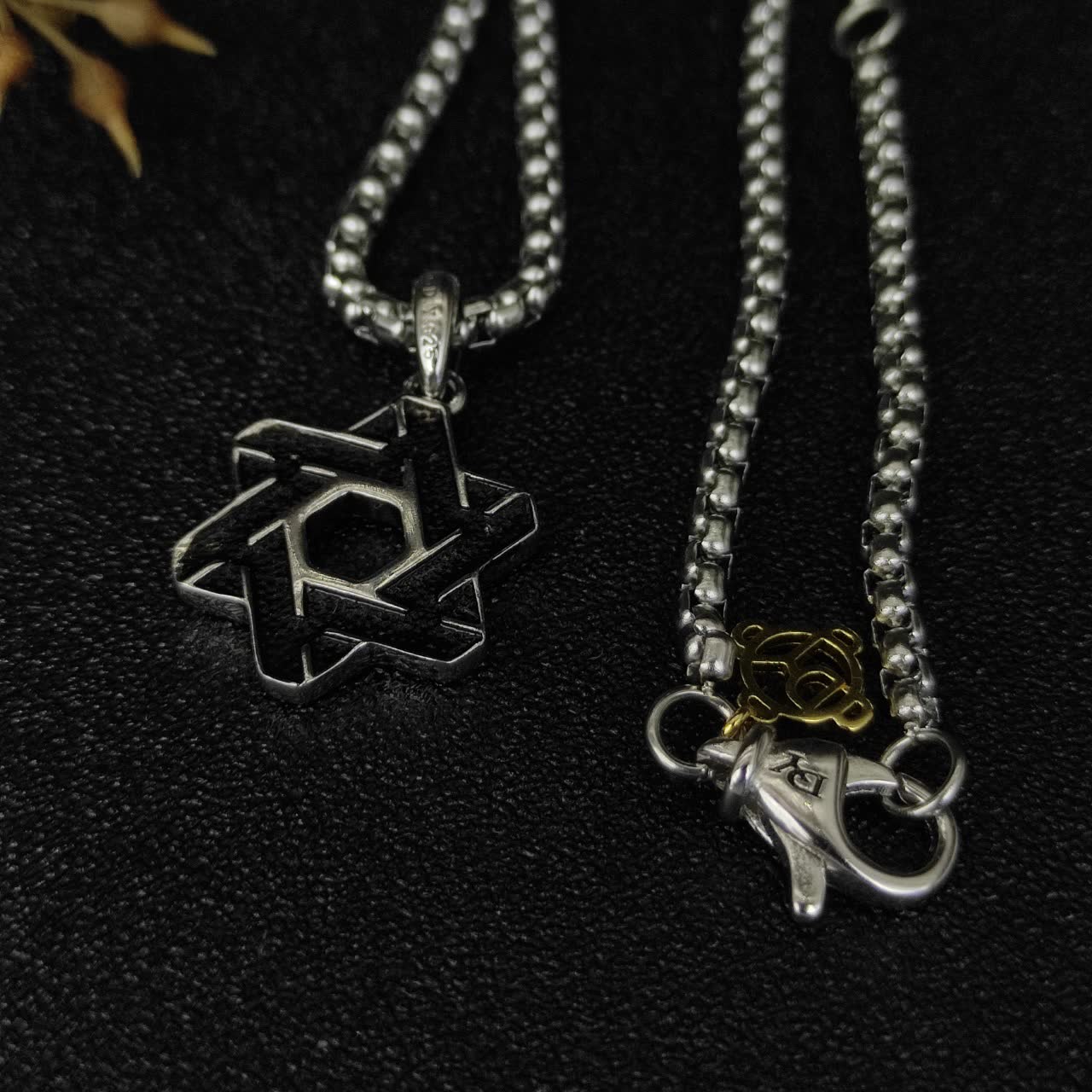 David Yurman Silver Star of David Pendant Necklace